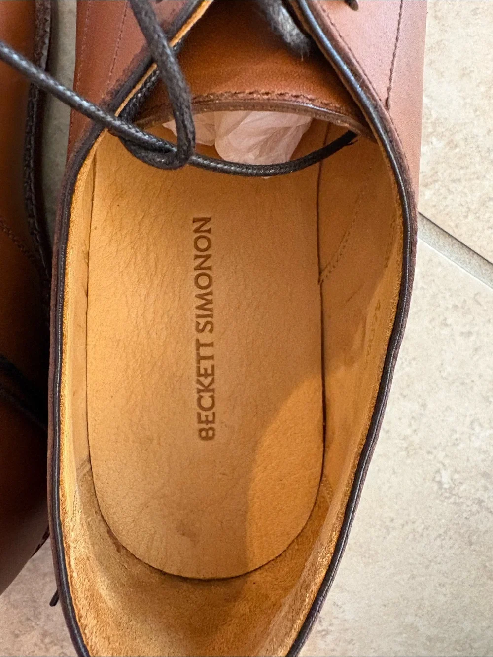 Beckett Simonon Brown Leather Cap-Toe Oxfords